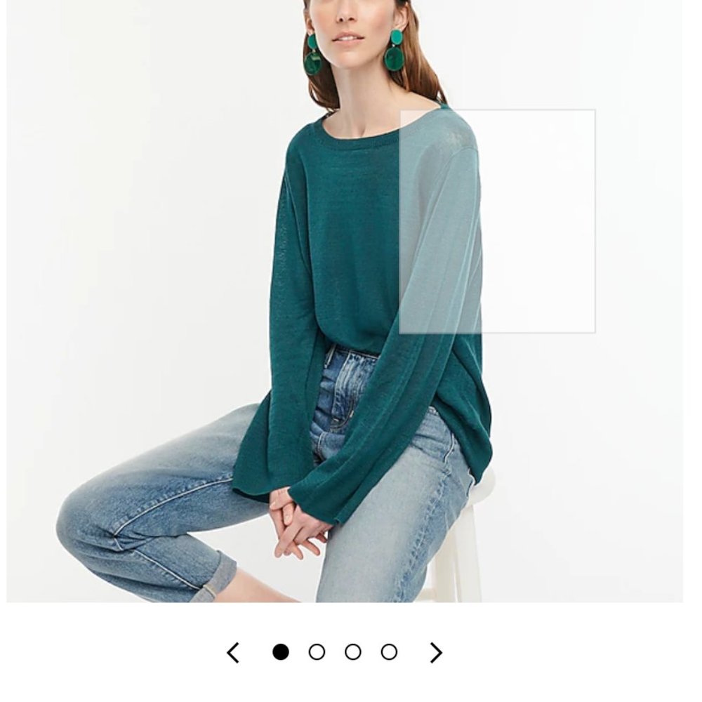 NWT J.CREW Relaxed-fit Linen Crewneck Sweater